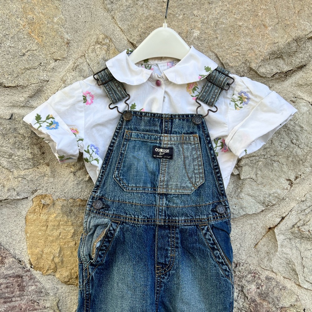 Modern Oshkosh kids toddler denim overalls